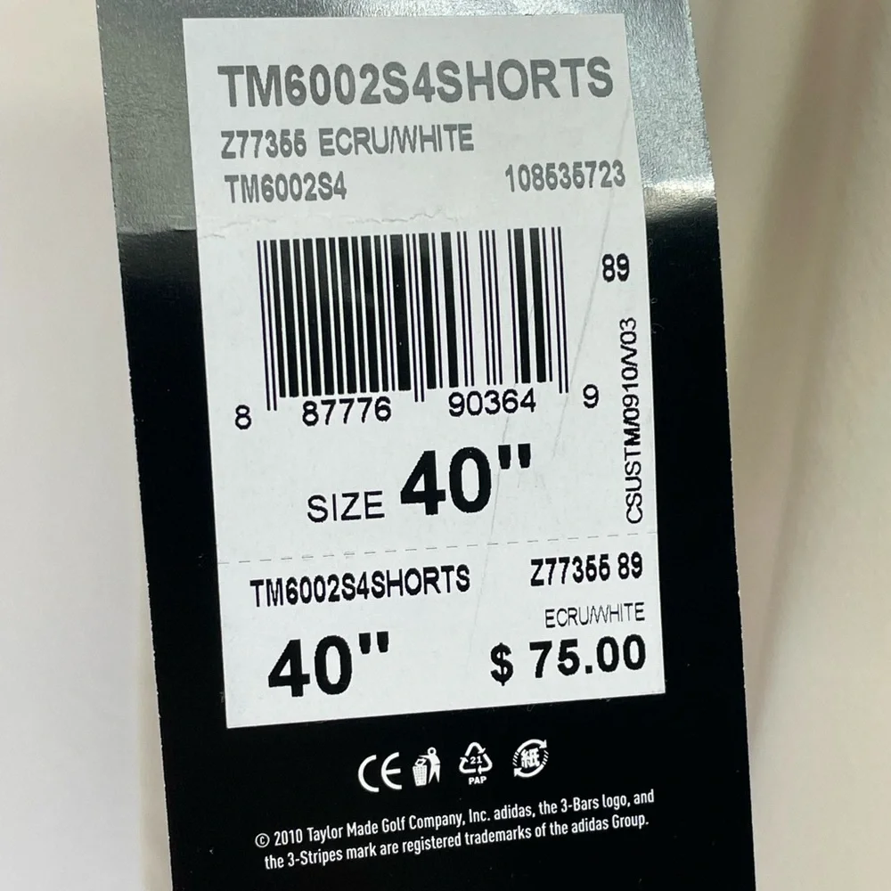 Adidas Mens Sz 40 Beige Shorts (H41) NWTs MSRP $75‎